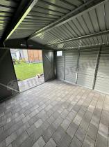 Aranżacja: Schowek narzędziowy blaszany Dummer 340x323x229cm (10,2m2) – Antracyt