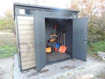 Aranżacja: Schowek narzędziowy Keter Signature Pent 9x7 Ashwood (6 m2)