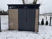 Aranżacja: Schowek narzędziowy Keter Signature Pent 9x7 Ashwood (6 m2)