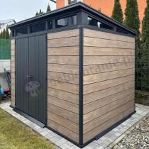 Aranżacja: Schowek narzędziowy Keter Signature Pent 9x7 Ashwood (6 m2)