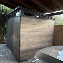 Aranżacja: Schowek narzędziowy Keter Signature Pent 9x7 Walnut Brown (6 m2)