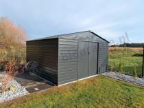 Aranżacja: Schowek narzędziowy z metalu Agger 340x319cm (10,8m2) – Antracyt