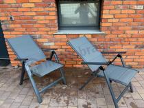 Aranżacja: Składane krzesła ogrodowe - aluminium - Daven - Antracite - 2szt