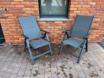 Aranżacja: Składane krzesła ogrodowe - aluminium - Daven - Antracite - 2szt