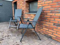 Aranżacja: Składane krzesła ogrodowe - aluminium - Daven - Antracite - 2szt