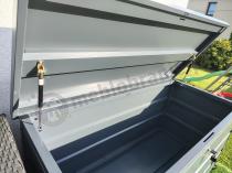 Aranżacja: Skrzynia z siłownikiem metalowa na kółkach Horten 130x60 cm - Antracite