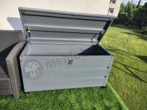 Aranżacja: Skrzynia z siłownikiem metalowa na kółkach Horten 130x60 cm - Antracite