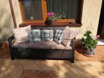 Aranżacja: Sofa 3 osobowa Corfu Love Seat Max - brązowa