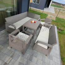 Aranżacja: Sofa ogrodowa Corfu Love Seat Max - cappuccino