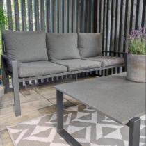 Aranżacja: Sofa ogrodowa metalowa dla 3 osób 175cm Sodor - Dark Grey