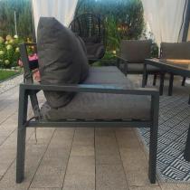 Aranżacja: Sofa ogrodowa metalowa dla 3 osób 175cm Sodor - Dark Grey