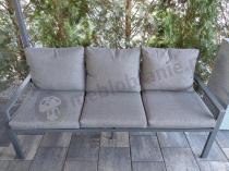 Aranżacja: Sofa ogrodowa metalowa dla 3 osób 175cm Sodor - Dark Grey