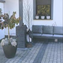 Aranżacja: Sofa ogrodowa metalowa dla 3 osób 175cm Sodor - Dark Grey