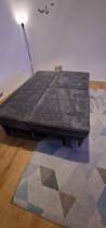 Aranżacja: Sofa z grubą tkaniną Aris 214x104cm ciemnoszara