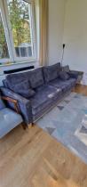 Aranżacja: Sofa z grubą tkaniną Aris 214x104cm ciemnoszara