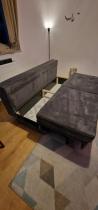 Aranżacja: Sofa z grubą tkaniną Aris 214x104cm ciemnoszara