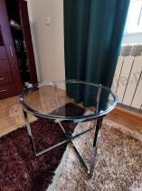 Aranżacja: Stolik Cross szklany okrągły 55cm