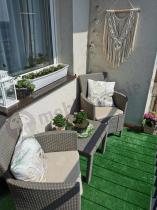 Aranżacja: Stolik i krzesła na mały balkon Rosario Balcony Set cappuccino