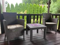 Aranżacja: Stolik i krzesła na mały balkon Rosario Balcony Set cappuccino