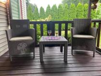 Aranżacja: Stolik i krzesła na mały balkon Rosario Balcony Set cappuccino