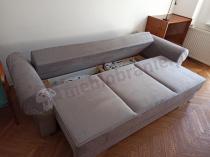 Aranżacja: Szara klasyczna sofa do salonu 256cm Bukiet Monolith 84