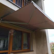 Aranżacja: Szara markiza na balkon Lea 295x250 - aluminiowy stelaż