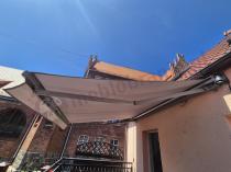 Aranżacja: Szara markiza na balkon Lea 295x250 - aluminiowy stelaż