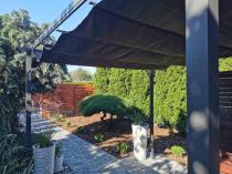 Aranżacja: Szara pergola tarasowa metalowa ze składanym dachem Niro 3x3 - Grey