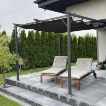 Aranżacja: Szara pergola tarasowa Niro 3x3 - Grey