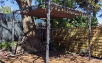 Aranżacja: Szara pergola tarasowa Niro 3x3 - Grey