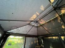 Aranżacja: Szara pergola z moskitierą na taras Murr 3x4