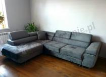 Aranżacja: Szara rogówka z funkcją spania Anton lewy 275x202cm