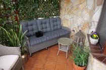 Aranżacja: Szara sofa technorattanowa do ogrodu - 180cm - Laritto
