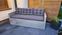 Aranżacja: Szara sofa trzyosobowa na taras 177cm Topiano – Grey