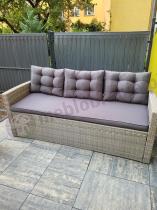 Aranżacja: Szara sofa trzyosobowa na taras 177cm Topiano – Grey