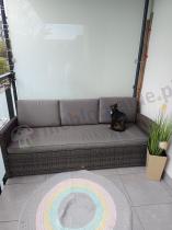 Aranżacja: Szara sofa trzyosobowa na taras 185cm Cofete – Dark Grey