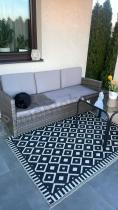 Aranżacja: Szara sofa trzyosobowa na taras 185cm Cofete – Dark Grey