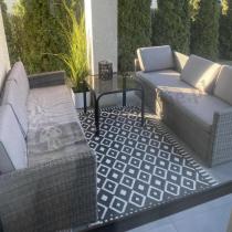 Aranżacja: Szara sofa trzyosobowa na taras 185cm Cofete – Dark Grey