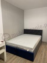 Aranżacja: Szare łóżko 140x200 cm tapicerowane Carlos