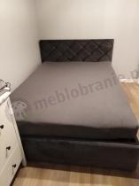 Aranżacja: Szare łóżko 140x200 cm tapicerowane Carlos