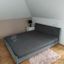 Aranżacja: Szare łóżko z zagłówkiem Rotti 180 cm