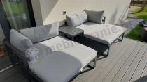 Aranżacja: Szare meble modułowe na taras Vilbo - aluminiowy stelaż