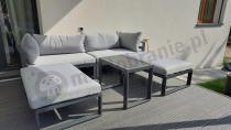 Aranżacja: Szare meble modułowe na taras Vilbo - aluminiowy stelaż