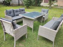 Aranżacja: Szare meble ogrodowe z technorattanu Torino Grande - grey