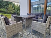 Aranżacja: Szare meble ogrodowe z technorattanu Torino Grande - grey