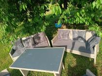 Aranżacja: Szare meble ogrodowe z technorattanu Torino Grande - grey