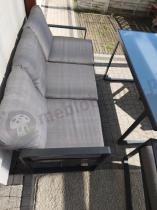 Aranżacja: Szare nowoczesne meble na taras ze szklanym stołem - Panaon Dining Elite Grey