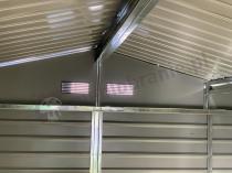 Aranżacja: Szary domek narzędziowy z metalu Agger 340x319cm (10,8m2) – Szary