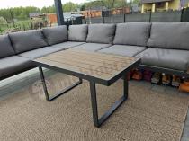 Aranżacja: Szary modułowy narożnik na taras 280x220cm Panaon Grey Teak