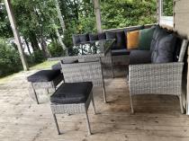 Aranżacja: Szary narożnik technorattan Torino Corner XL Grey